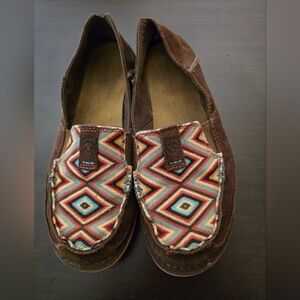 Ariat Leather Multicolor Slip-On‎ Shoes Size 8B